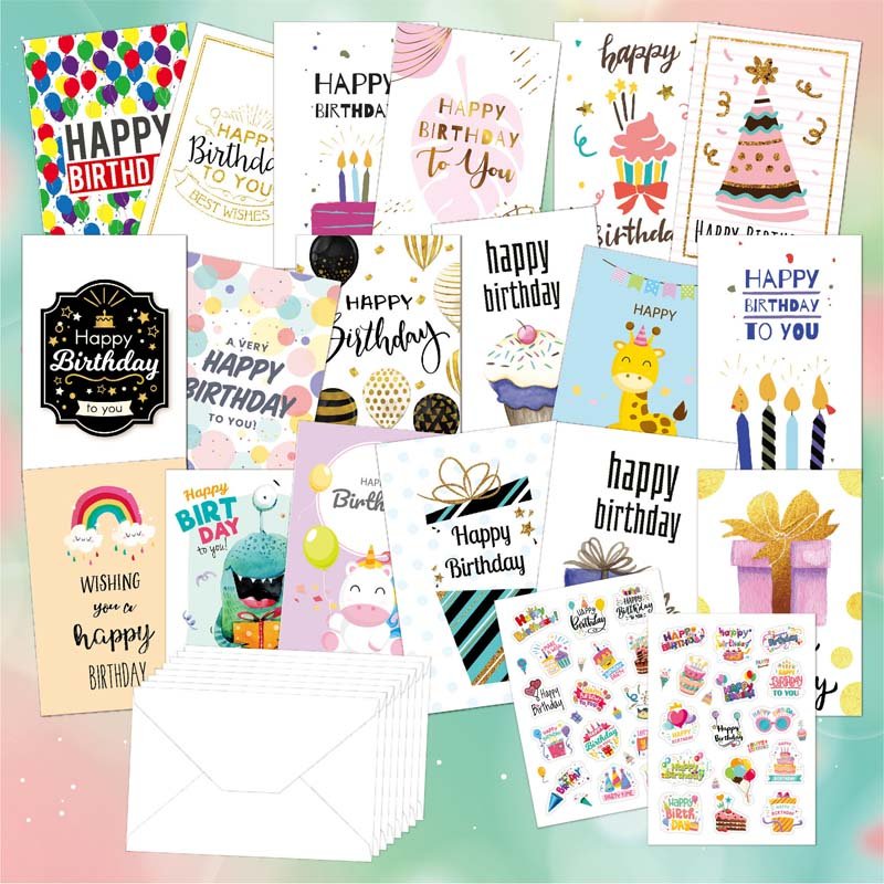 Sheet Birthday Card Set with Folded Size - Image 6