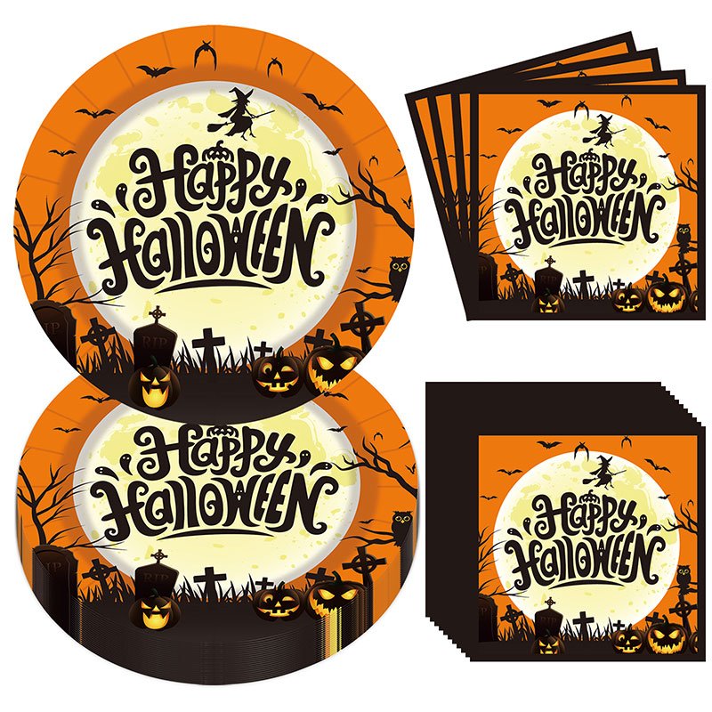 holiday halloween paper plates