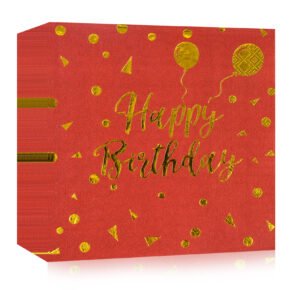 red Birthday napkins