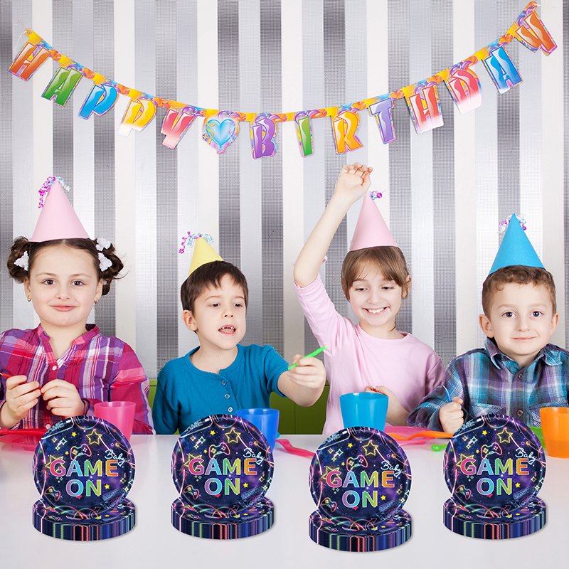 Eye-Catching Neon Birthday Paper Plates Designs and Coordinating Forks - immagine 7