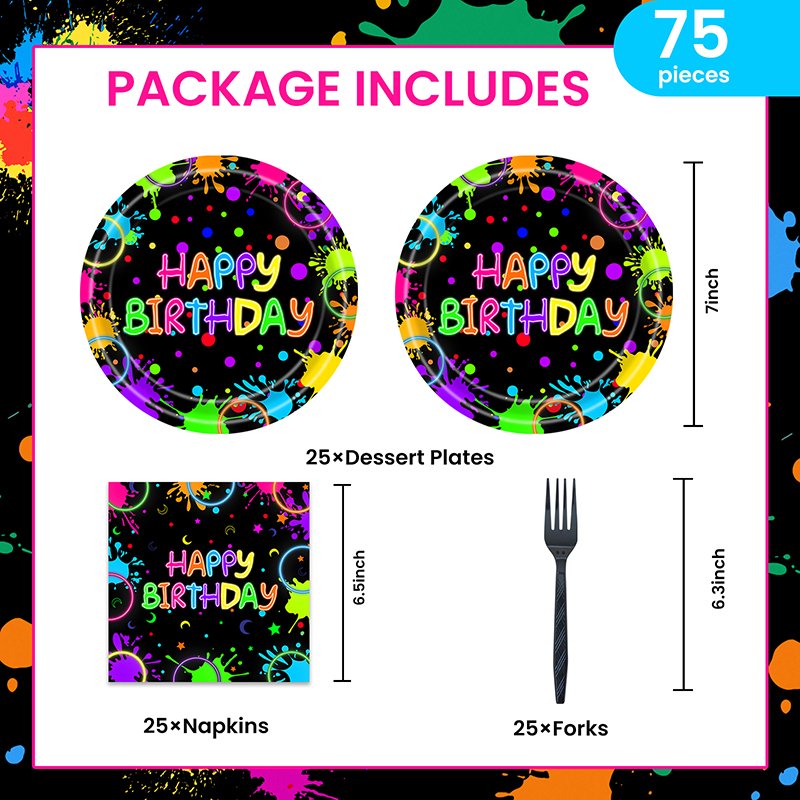 Happy Birthday Paper Plates Wholesale – Colorful Party Plates & Tableware Set - Image 6
