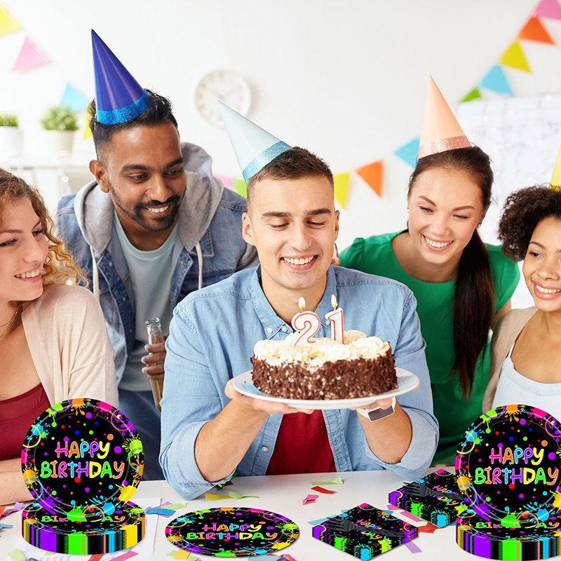 Happy Birthday Paper Plates Wholesale – Colorful Party Plates & Tableware Set - Image 9