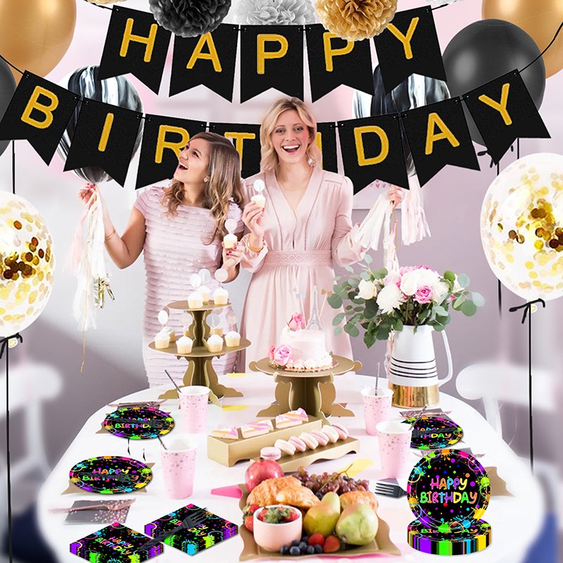 Happy Birthday Paper Plates Wholesale – Colorful Party Plates & Tableware Set - Image 10