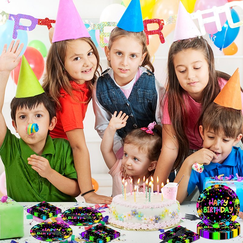 Happy Birthday Paper Plates Wholesale – Colorful Party Plates & Tableware Set - Image 4