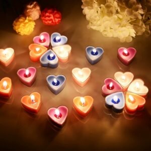 heart shaped candles