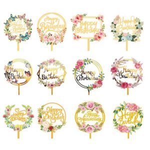 acrylic happy birthday cake topper