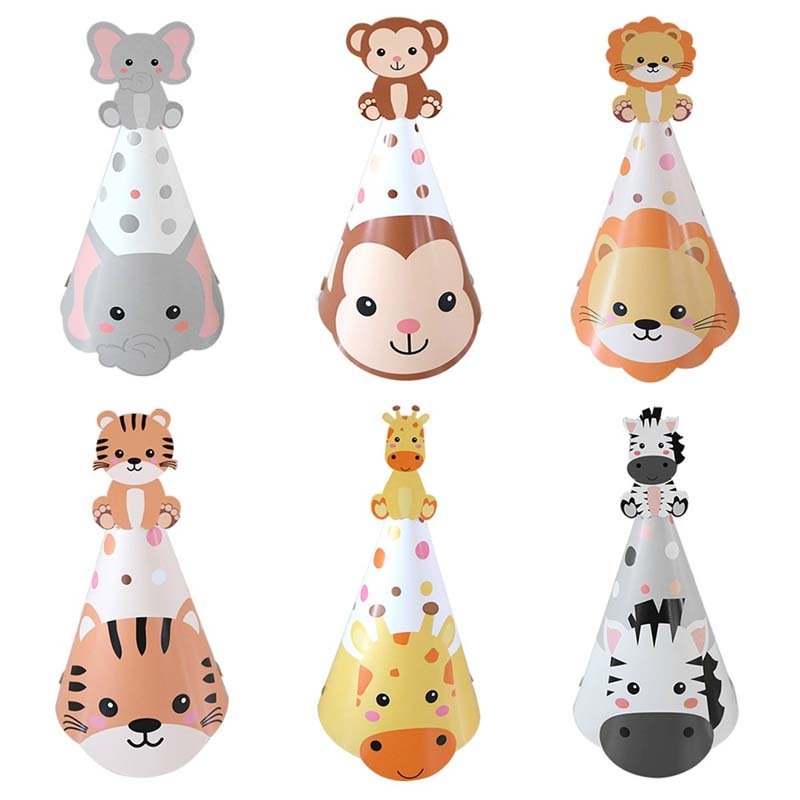 Animal cartoons party hat