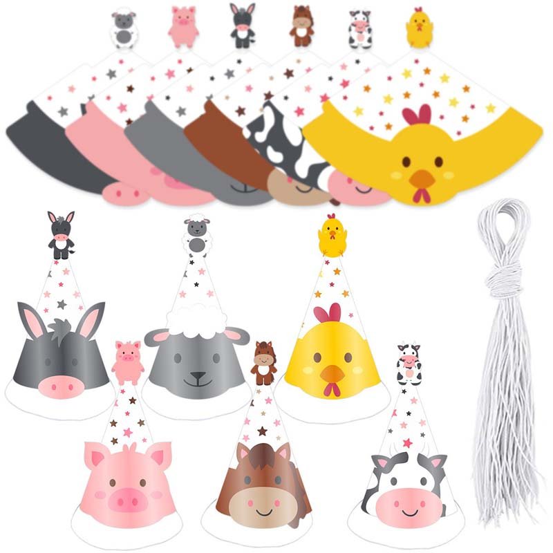 Animal cartoons party hat