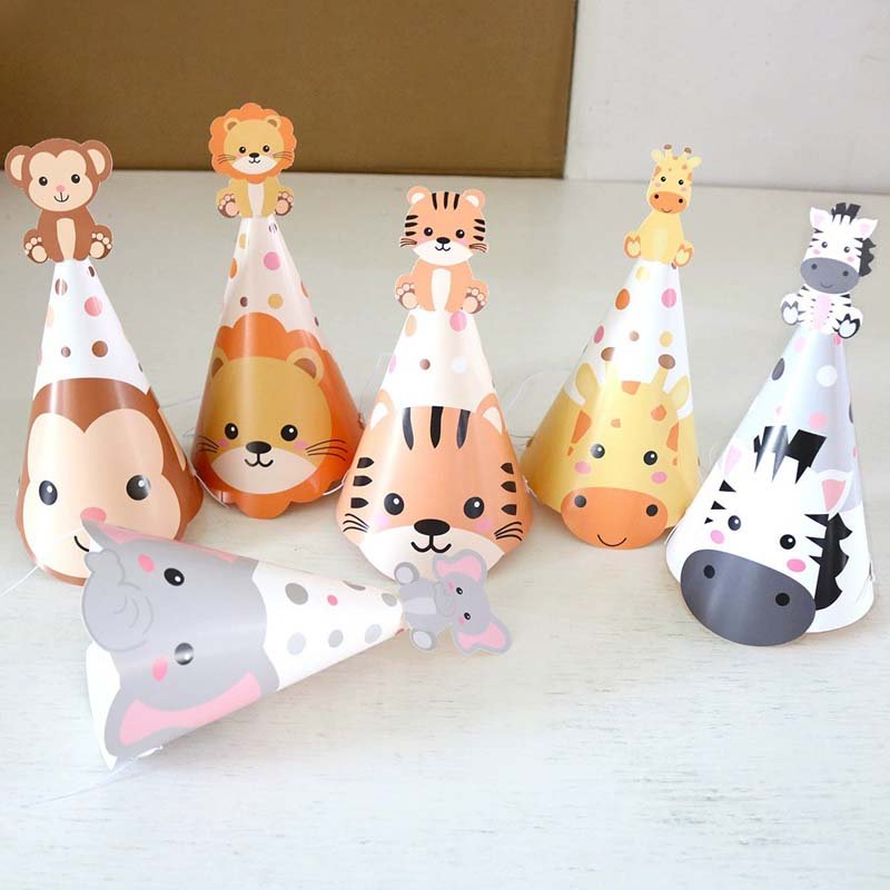 Animal cartoons party hat