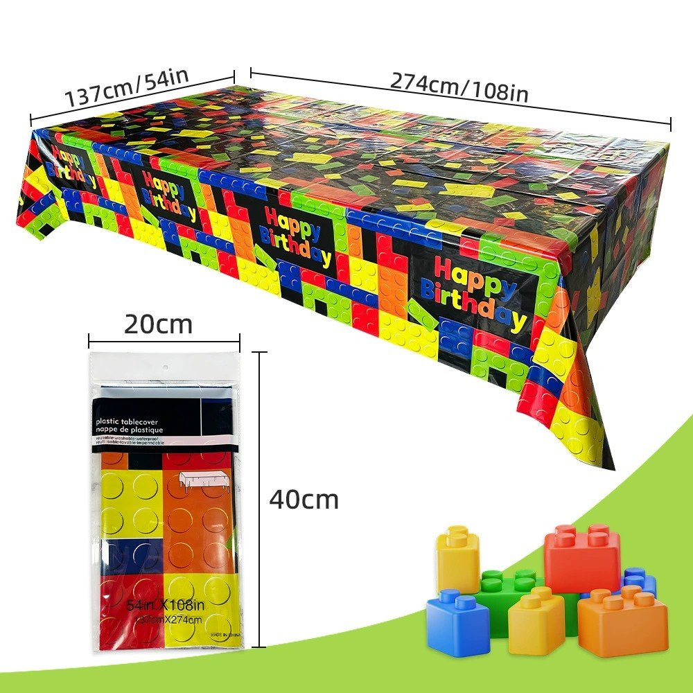 Building Blocks Theme Tablecloth