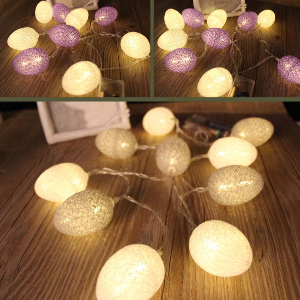 Charming Easter Egg String Lights with Soft Illumination - 1.5m/10 Lights - Image 2