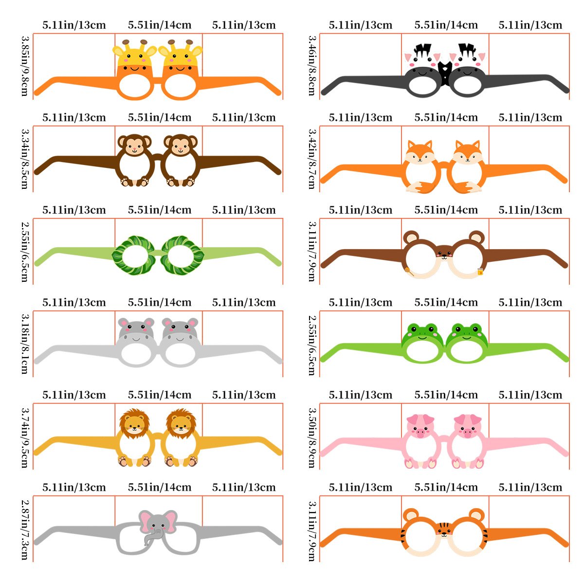 Farm Glasses Animals