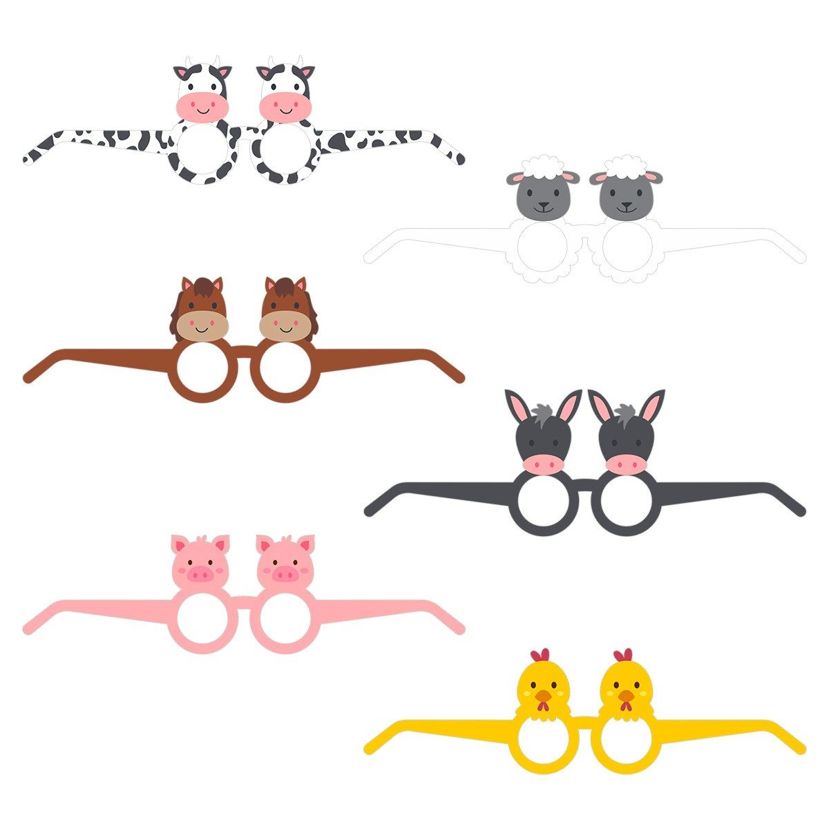 Farm Glasses Animals