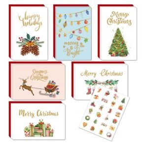 Gold Foil Christmas Cards (6) gold foil christmas cards