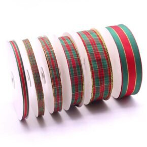 Gold-edged striped ribbon