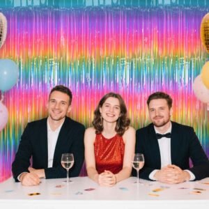 rainbow foil curtain