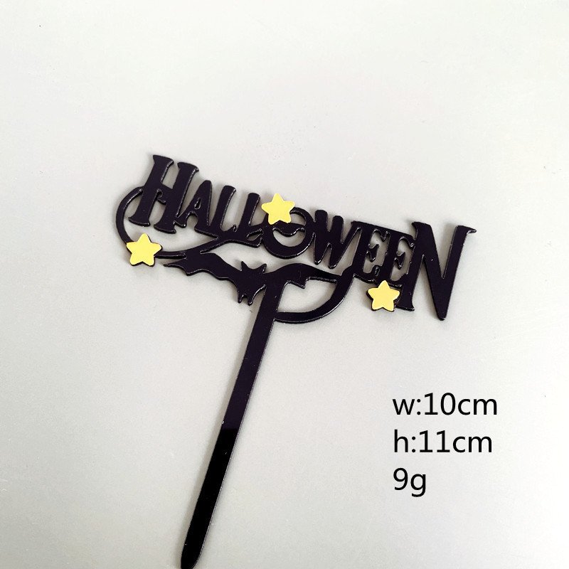 Double Layer Acrylic Letter Pumpkin Cake Topper Halloween Series Cake Decoration – Bild 7