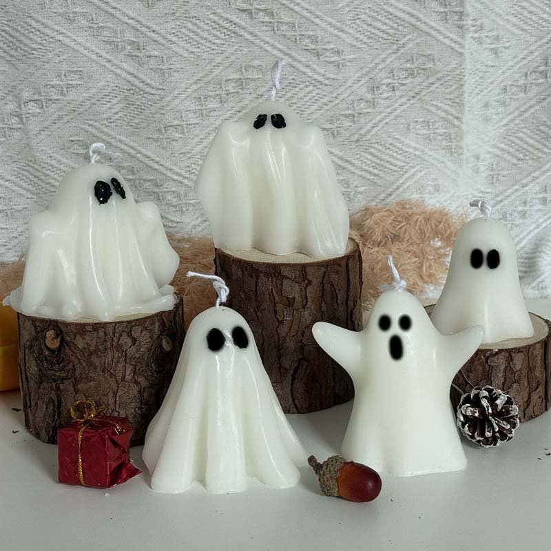 Halloween ghost candles