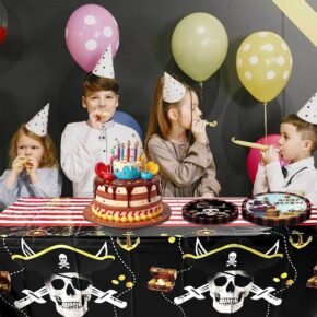 Halloween Pirate Skull Tablecloth