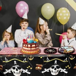 Halloween Pirate Skull Tablecloth