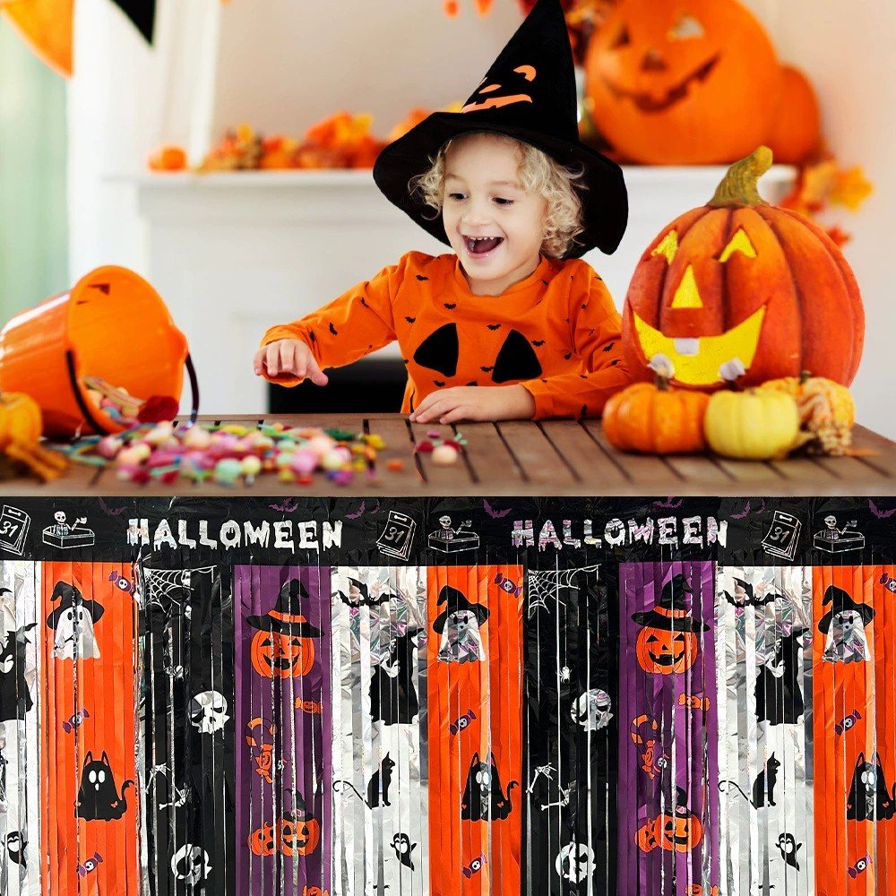 Halloween themed party tablecloth