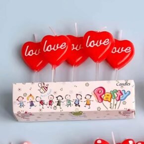 I love you heart shaped candle