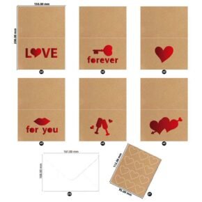 Hollow Kraft Greeting Cards (1) hollow kraft greeting cards set