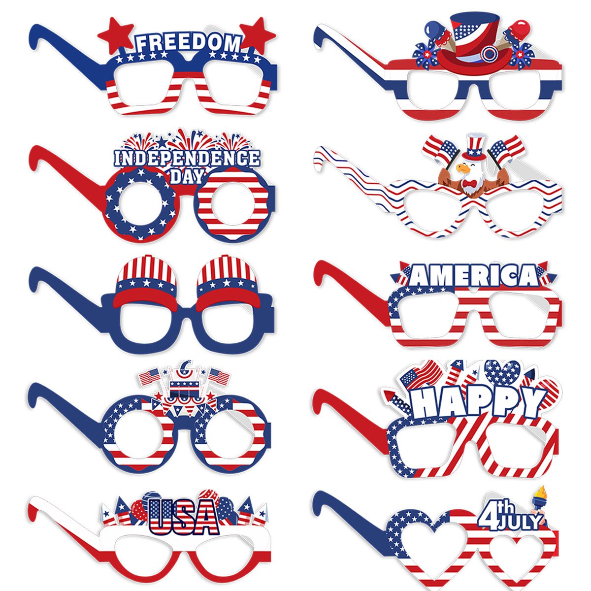 independence day paper glasses