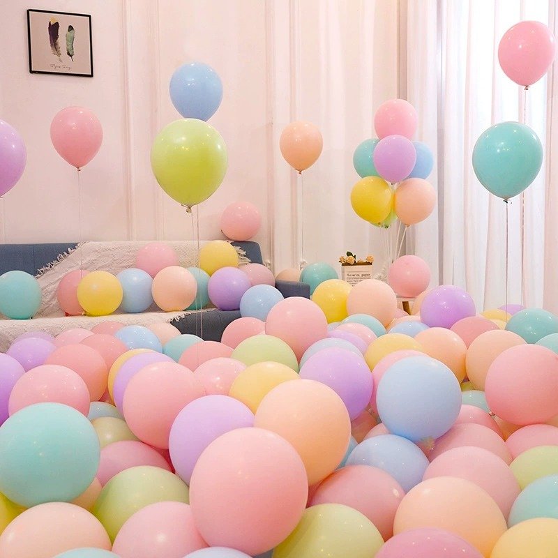 Round Macaroni Balloons – Soft Pastel Colors | Natural Latex | Multiple Sizes for Party & Event Decoration - Image 7