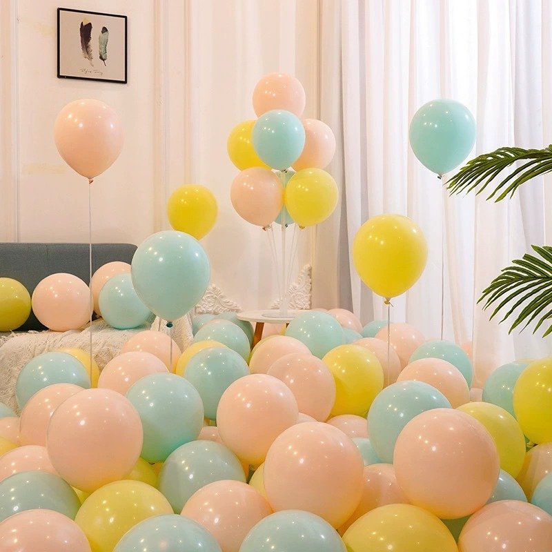 Round Macaroni Balloons – Soft Pastel Colors | Natural Latex | Multiple Sizes for Party & Event Decoration - Image 9