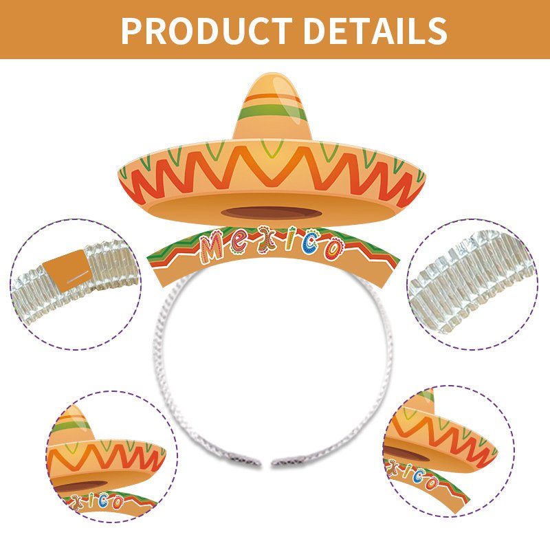 Mexican Fiesta Headbands Set - Cinco de Mayo Party Decorations - Image 6