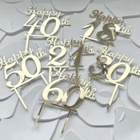 acrylic number cake topper