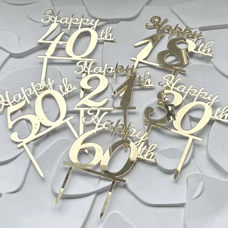 acrylic number cake topper