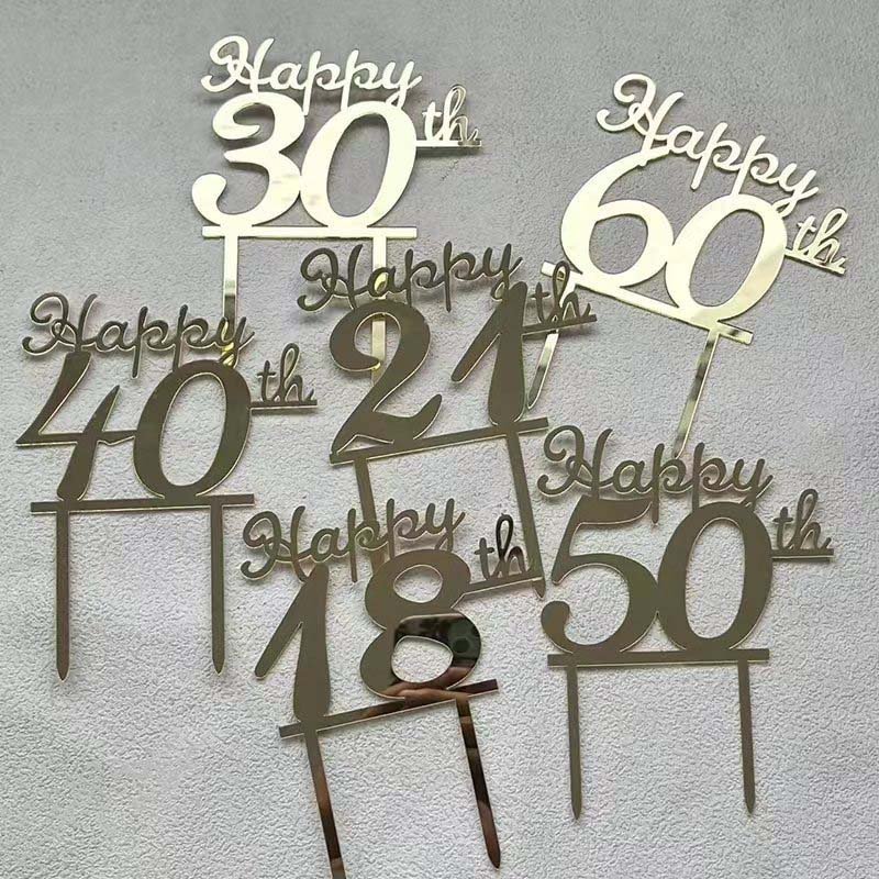 Acrylic Number Cake Topper Wholesale – Birthday Decoration – Image 2