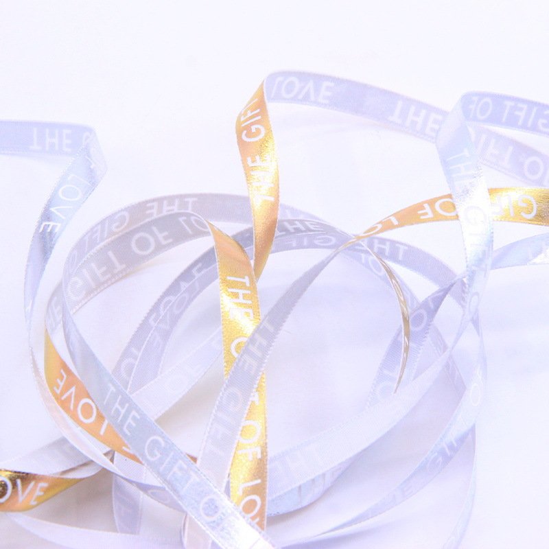 Luxurious Gold - Stamped Love Gift Ribbon for Special Occasions - Image 9
