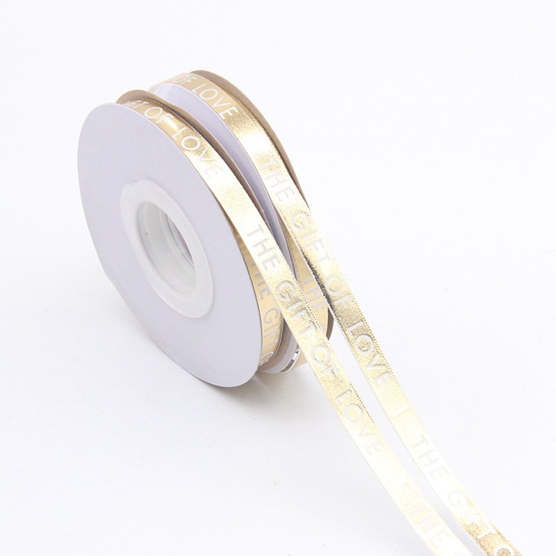 Luxurious Gold - Stamped Love Gift Ribbon for Special Occasions - Image 8