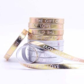 stamped love gift ribbon