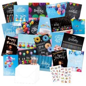 Vibrant Birthday Cards (1) birthday cards set of 20