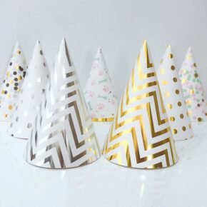 Wave pattern gold-stamped birthday hat (7) Wave pattern gold-stamped birthday hat