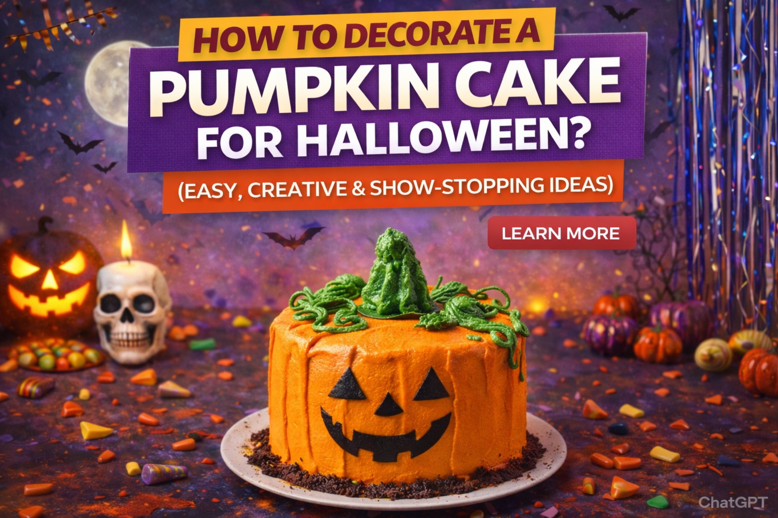 How to Decorate a Pumpkin Cake for Halloween (Easy, Creative & Show-Stopping Ideas)