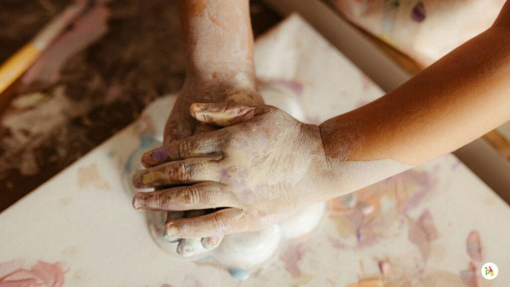 Painted Clay Pot Door Decor