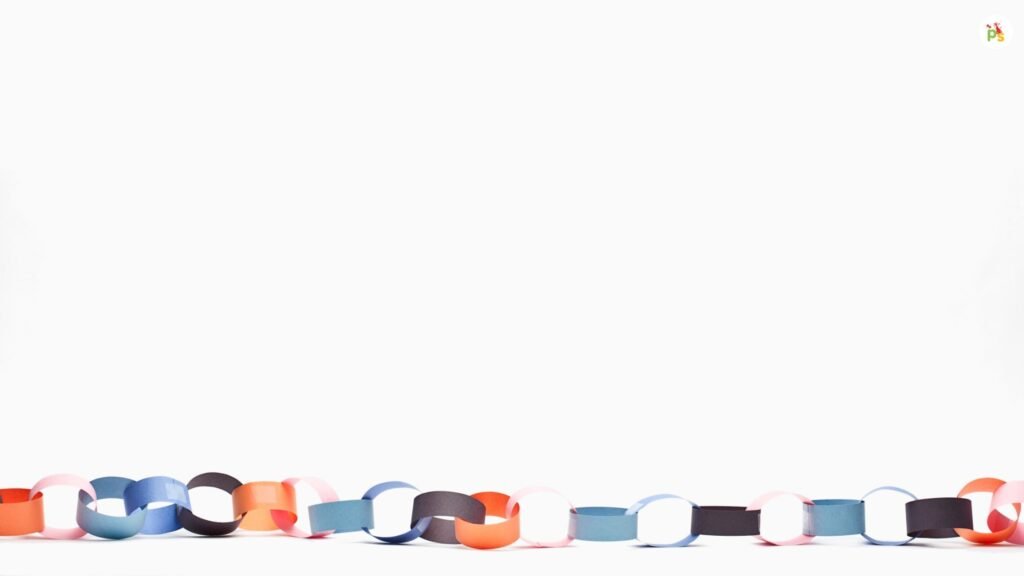 Rainbow Paper Chain Door Frame